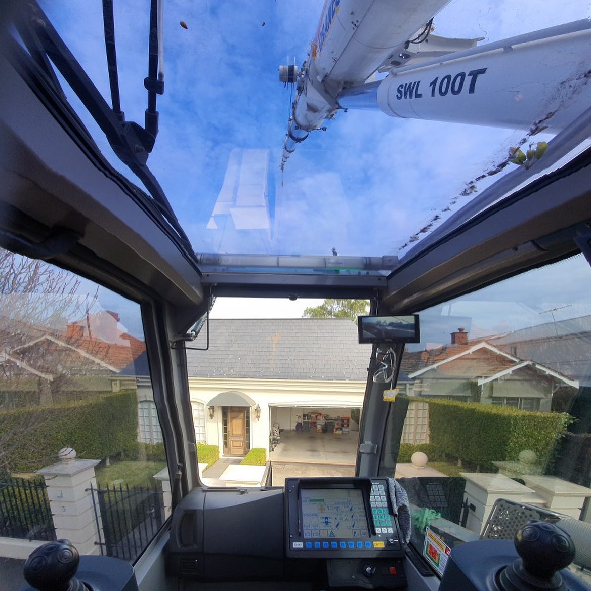 View Of House From Inside A Quinlan Rental Crane