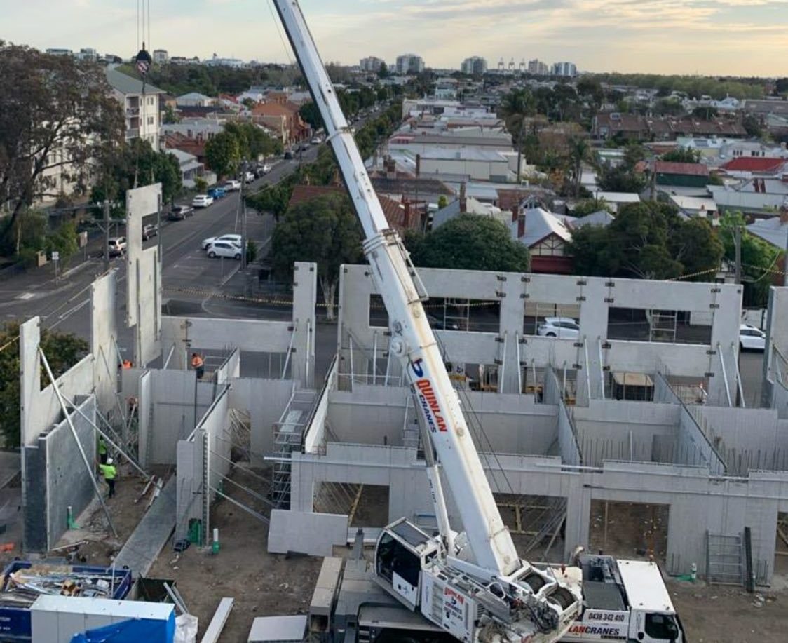 Quinlan Crane On Site In Residential Area